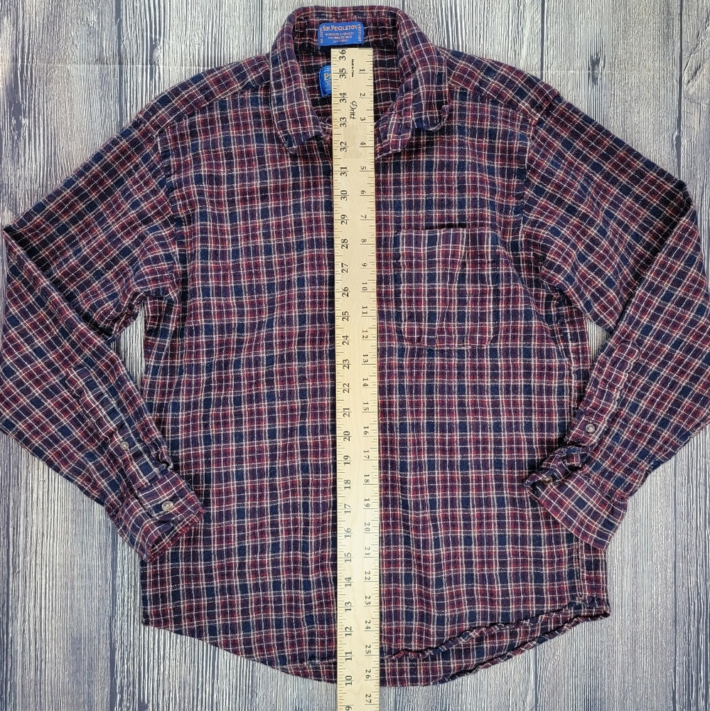 Pendleton Plaid Merino Wool Button Down Shirt - Picture 7 of 7
